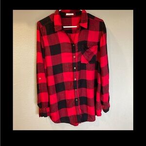Maurices red buffalo plaid shirt